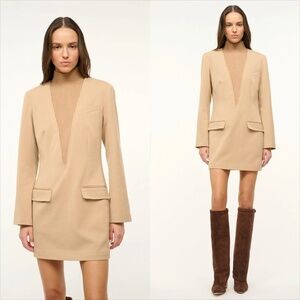 Staud Mott turtle neck dress in camel